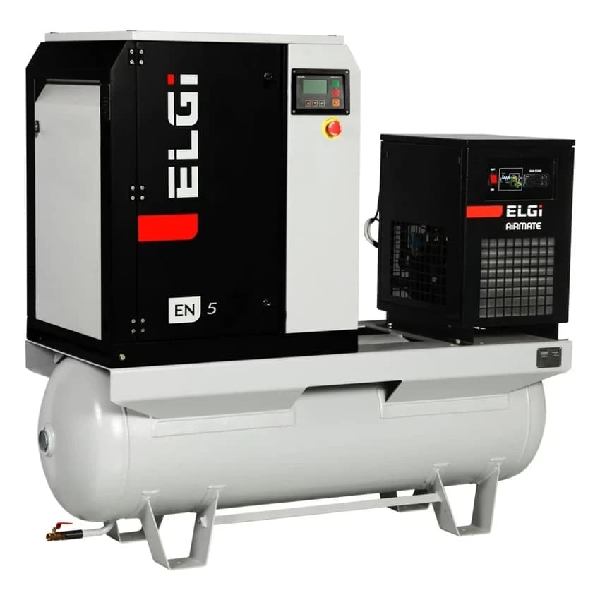 EN 5 Tank Mount Screw Air Compressor, 7.5 HP