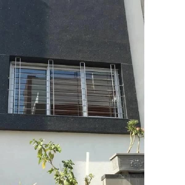 Silver Modern Stainless Steel Window Grill For Office