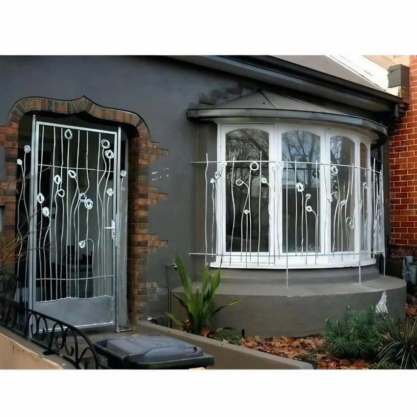 Exterior Silver SS Window Grill