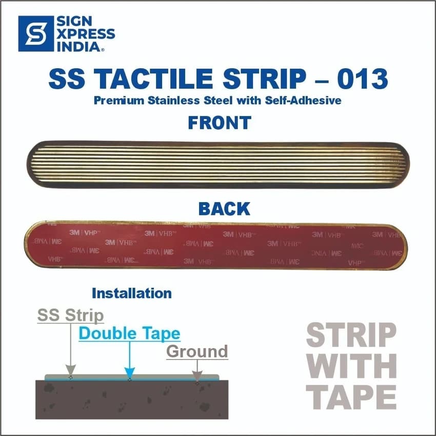 SS Tactile Strip 013 Grade 316 (Self Adhesive)