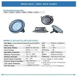 120 Aluminium UFO-E High Bay LED Light 150w, IP Rating: IP65-IP66, Model Name/Number: SSK-UFO-E-150w