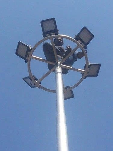 Mild Steel Round Highmast Lighting Poles & Foundation, For Highway, 22 ft to 54 ft