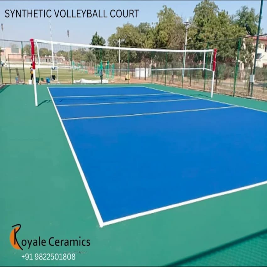 Outdoor Acrylic Flooring Synthetic Volleyball Court