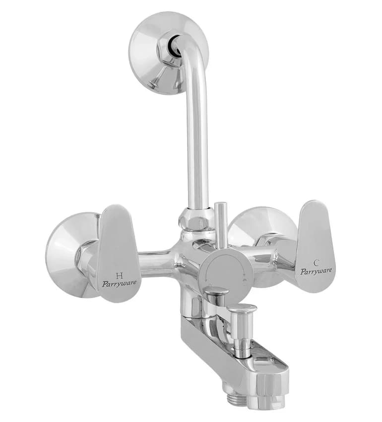 Brass Double Handle Jaquar Wall Mixer, 3 In 1 Lever, For Bathroom Fitting
