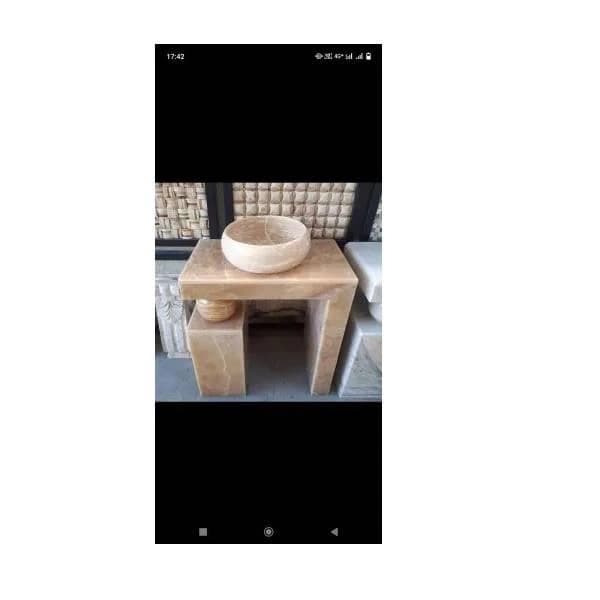Round Stone Wash Basin