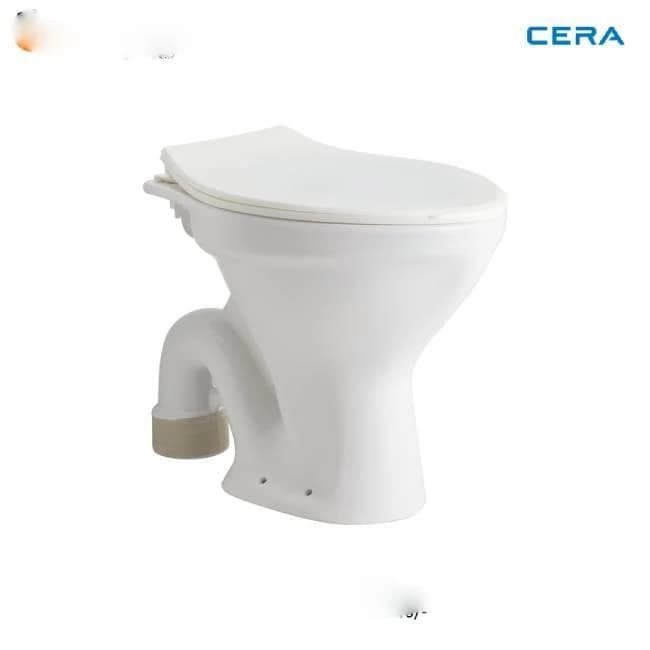 S Trap With Slim Seat Cover White Cera - Floor Mounted EWC, Size/Dimension: 520 X 360 X 390 Mm