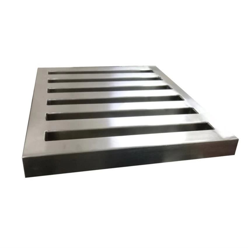 Polished SS Floor Drain Grating, Material Grade: 202, Size: 300x300x25 Inch