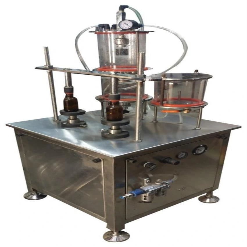 Electric Semi Automatic 2 Head Vaccum Filling Machine