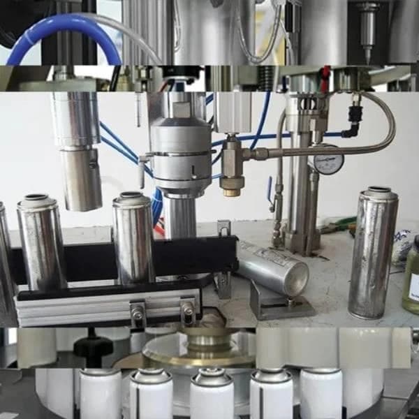Aerosol Spray Perfume Tin Can Filling Machinery