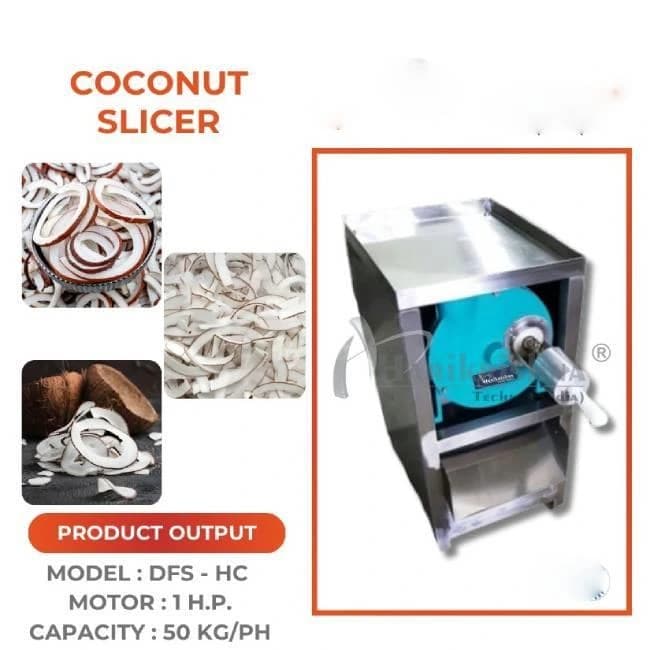 Coconut Slicer Machine, 1 HP