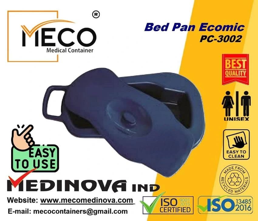 Blue Red,Green Bedpans for Men and Women. Plastic Bedpan with Lid., For Patient Use