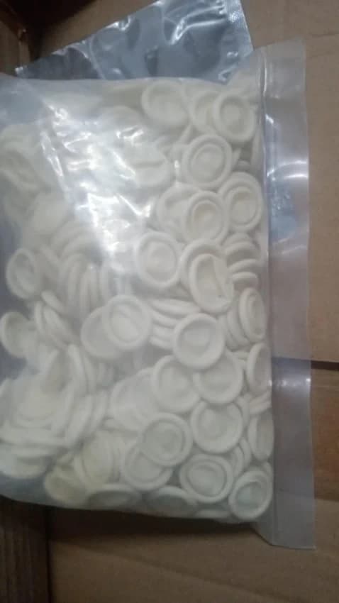 Rubber ESD Finger Cot White, Size: Large