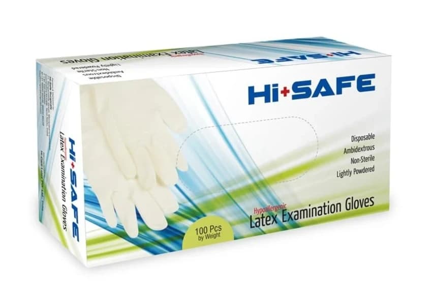 White Latex Examination Gloves