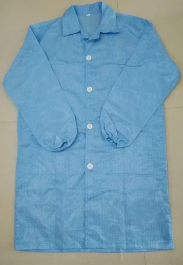 Polyester BLUE / WHITE / YELLOW / GREEN Clean Room Apron