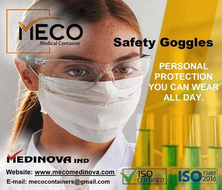 MECO Polycarbonate Safety Goggles, Frame Type: Plastic