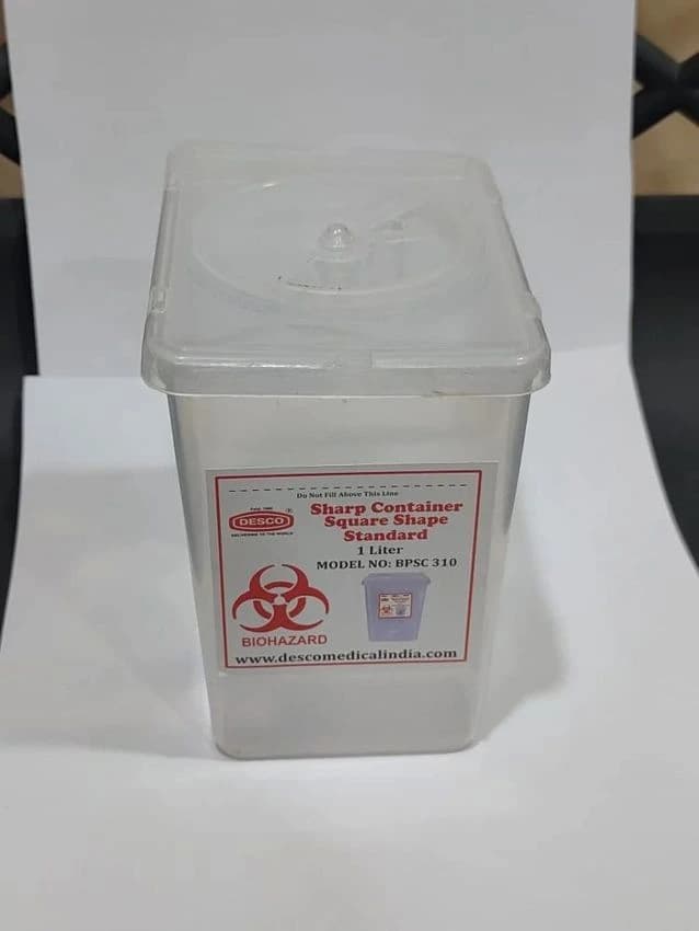 Plastic Sharp Container 5 Ltr, Medium
