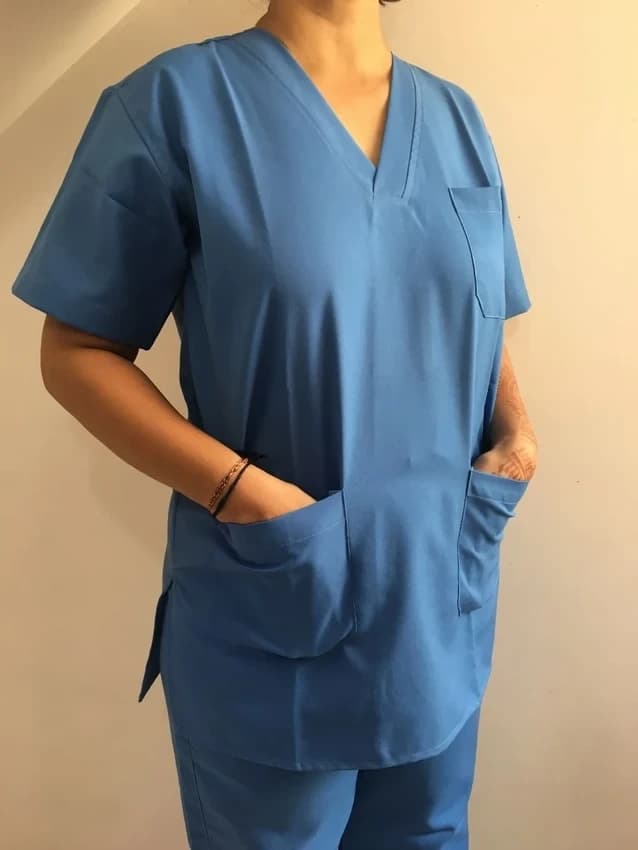 Unisex Blue Cotton Hospital OT Uniform