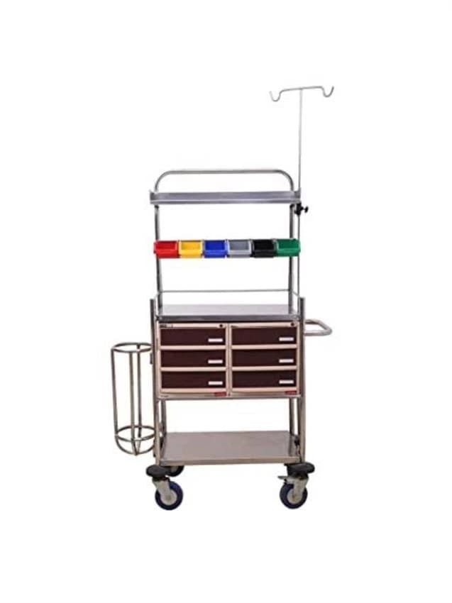 Stainless Steel Crash Cart Trolley SS 304