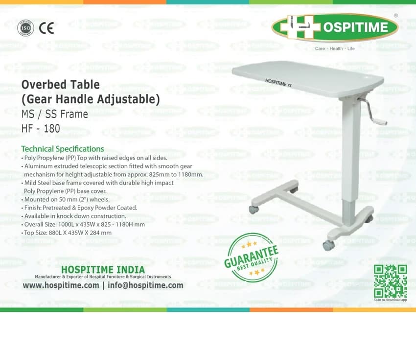 White Hospitime Supreme Over Bed