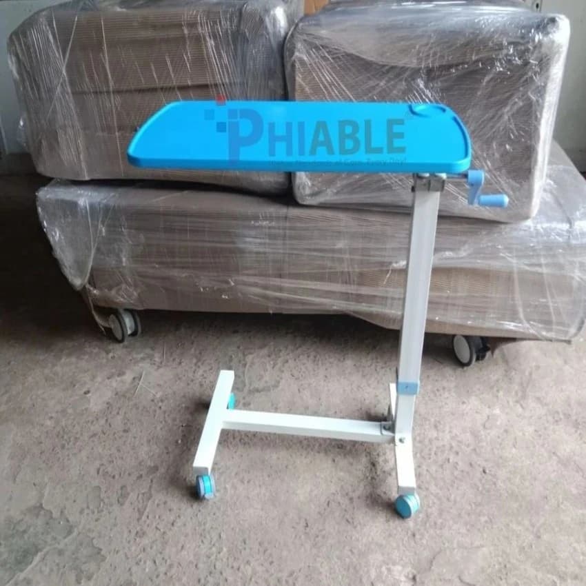 ABS Gear Handle Adjustable Overbed Table