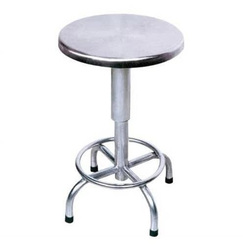 Surgihub Silver Deluxe Revolving Stool, Size: L50*W38.5*H90cm
