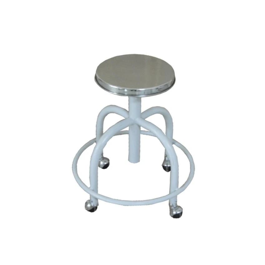 MS,SS Hospital Revolving Stool, Epoxy Powder Coated, Without Back Cushion