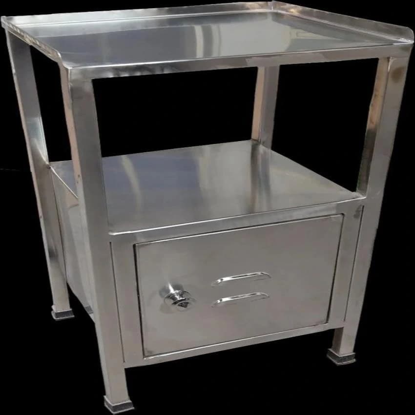 HTICO Stainless Steel Hospital Bedside Locker, Polished