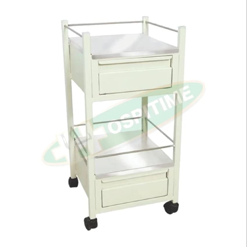 Stainless Steel Hospitime Bedside Locker Medicine Trolley, For Hospitals, Size: 4x2x2 Feet
