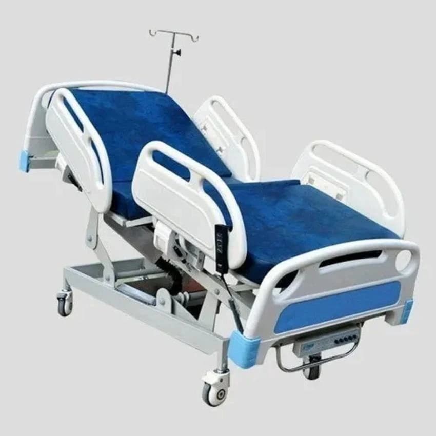 Mild Steel White Electric ICU Bed with Mattress, PODER COATEDD