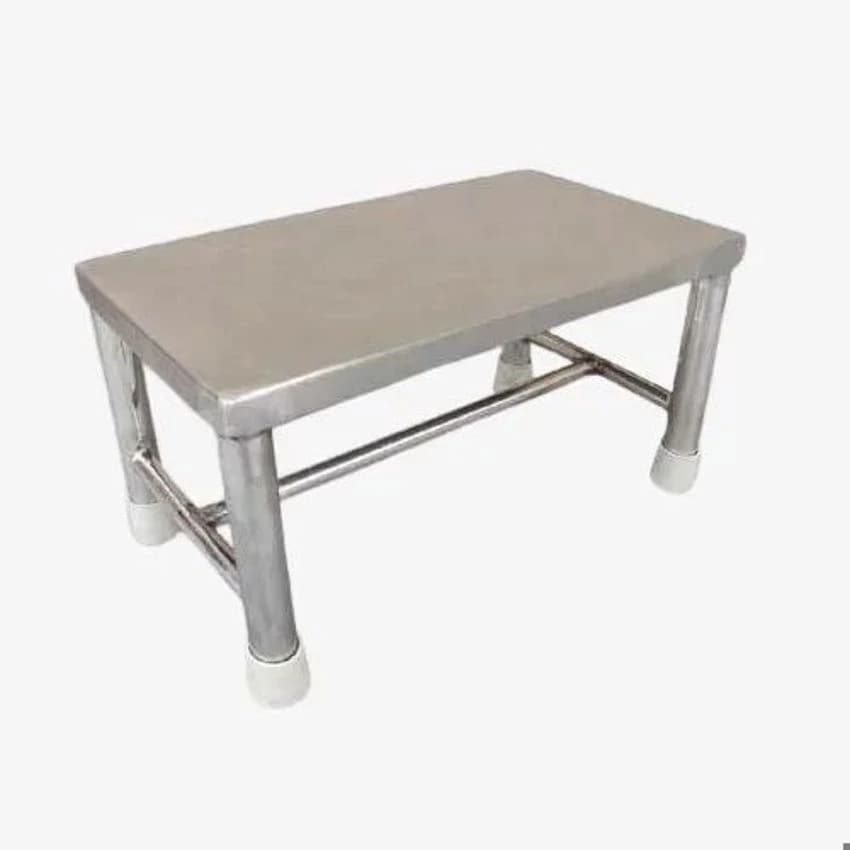 Stainless Steel Silver SS Single Foot Step, Polished, Size: 21x6x10 Inch