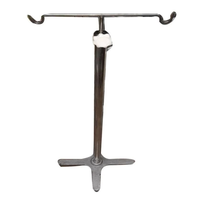 Silver Mild Steel IV Stand, For Hospital