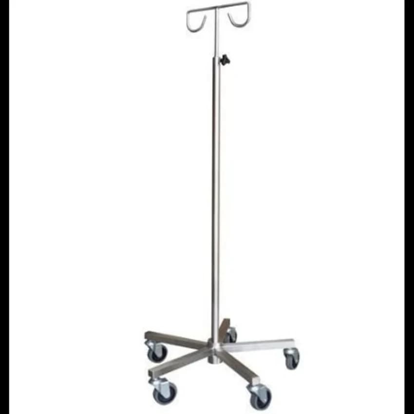 Hospital Iv Stand Full SS With Wheels