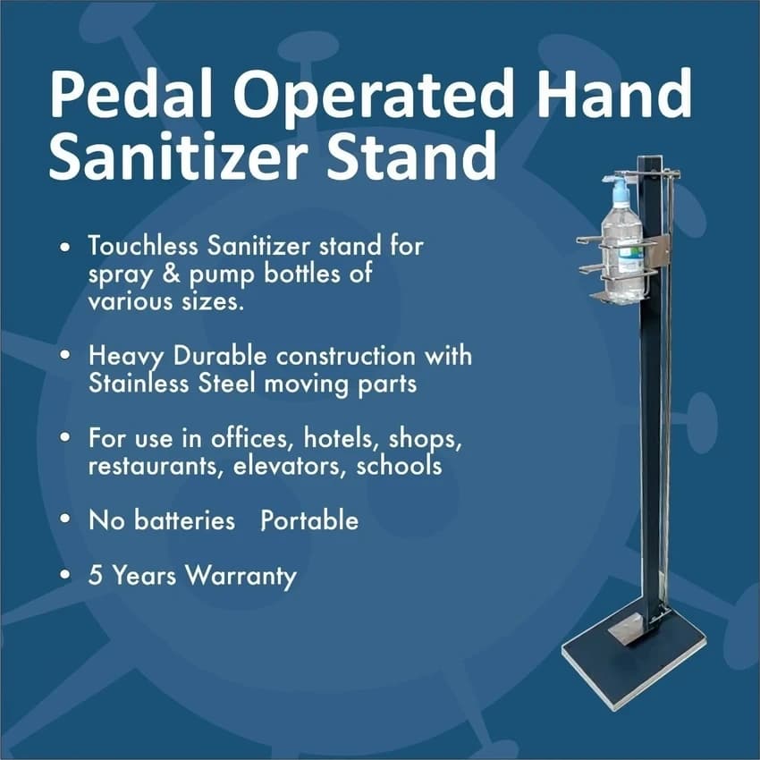 Foot Pedal Hand Sanitizer Dispenser, Capacity: 200 ml to 2 ltrs