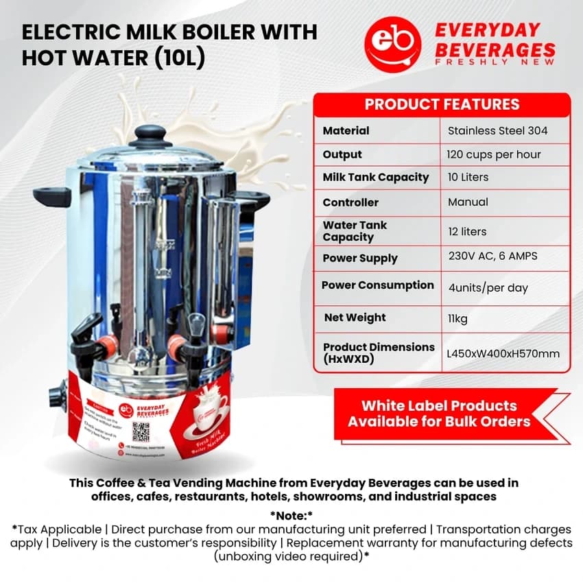 10L Electric Milk Boiler (Manual)