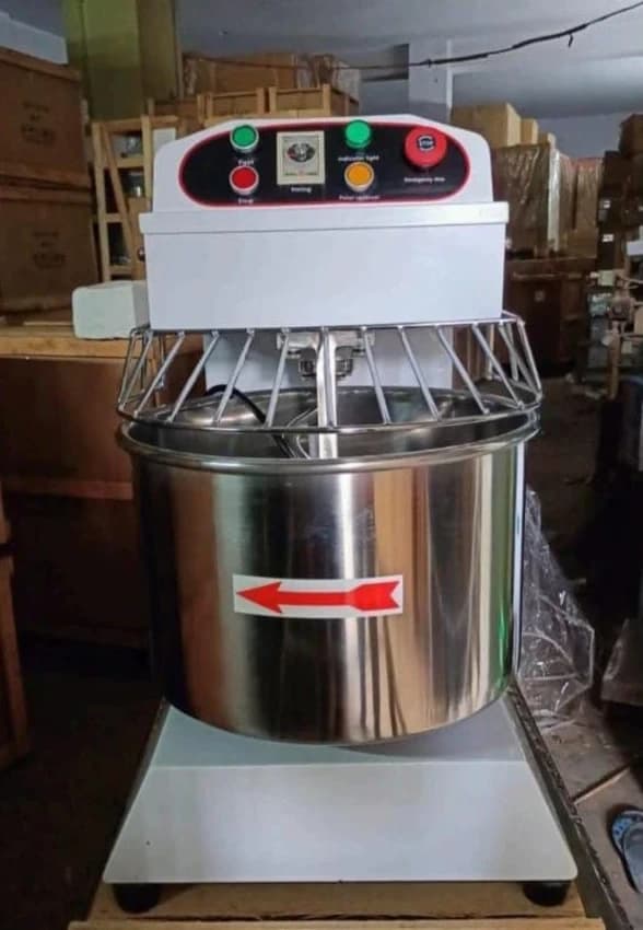 Fixed Bowl Stainless Steel (SS) Spiral Mixer Dough Kneader