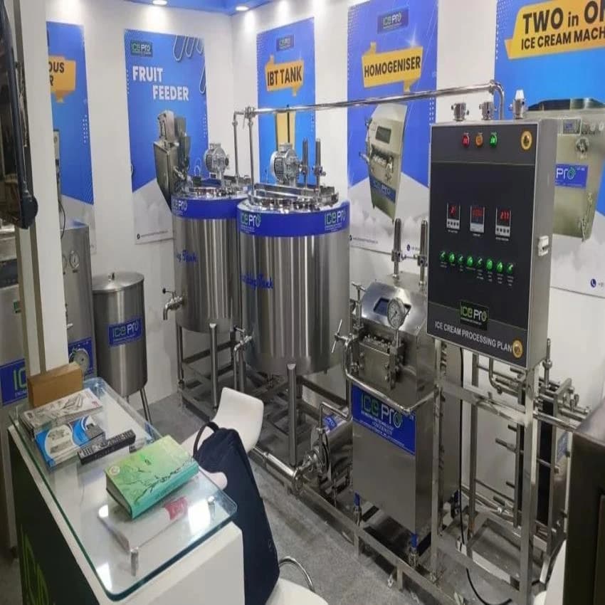 SS Ice Cream Plant, For Industrial, Capacity: 2000 litres/hr