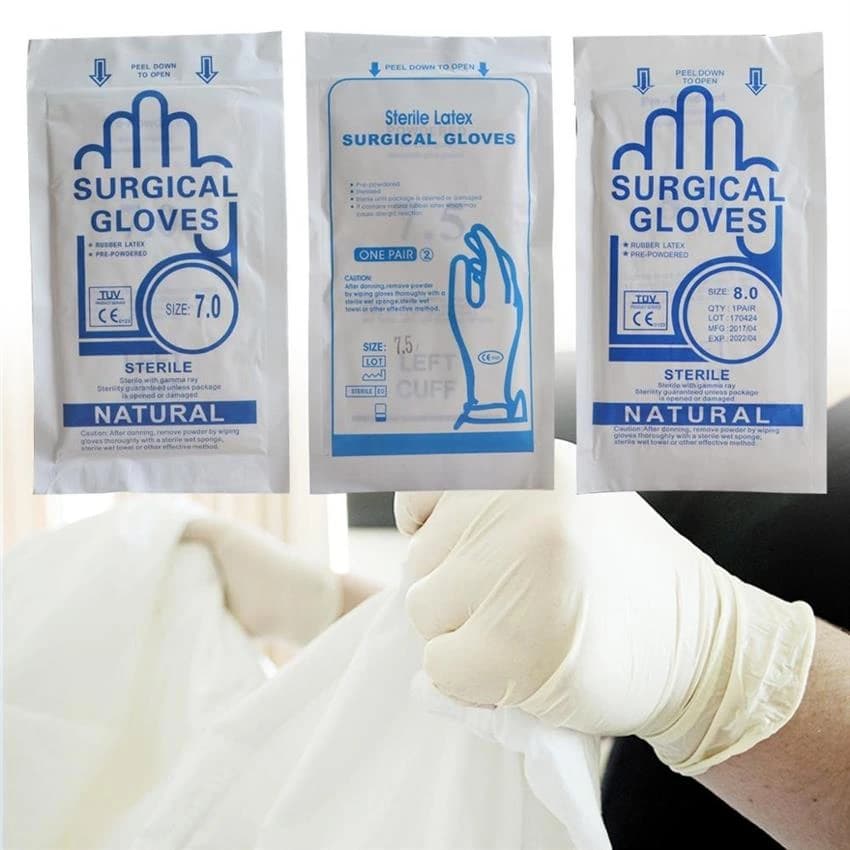 Latex Surgical Gloves Examination Gloves, Size: Medium, Sizes: 6 inches