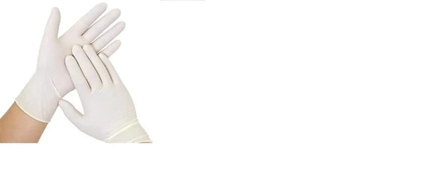 Latex Surgical Hand Gloves White, For Hospital, Size: Medium