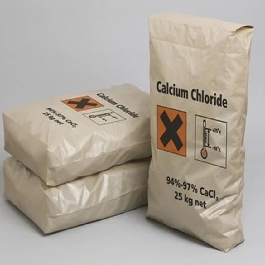 Industrial Grade 99% Calcium Chloride Powder, Bag, 25 kg