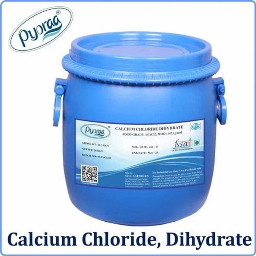 Pyoraa Calcium Chloride Dihydrate Powder, Grade: Food Grade, CaCl2