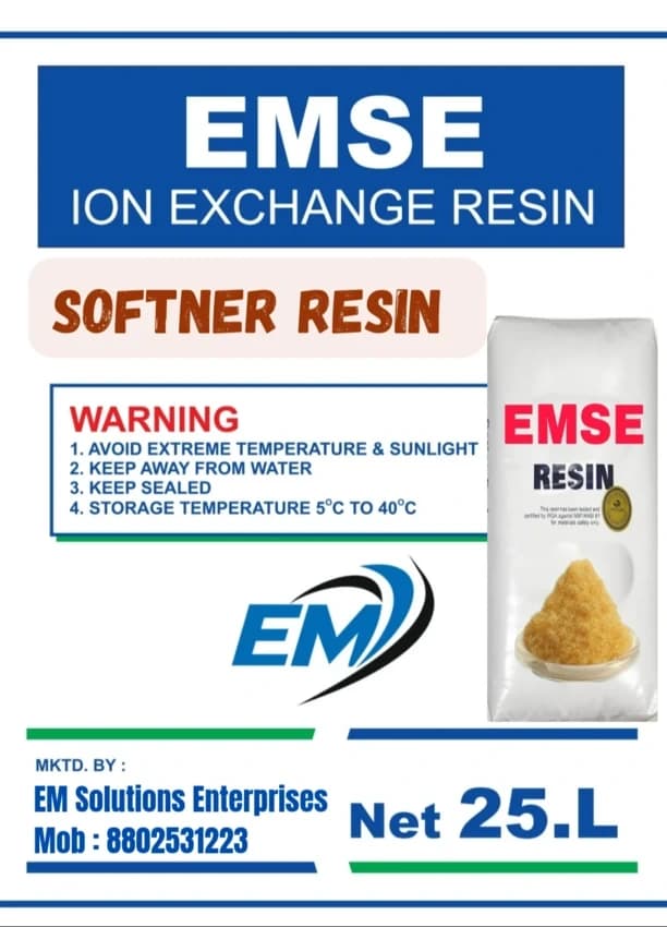 Golden Beads Ion Exchange Resin, For Drinking Water Treatment, 25 kg Bag