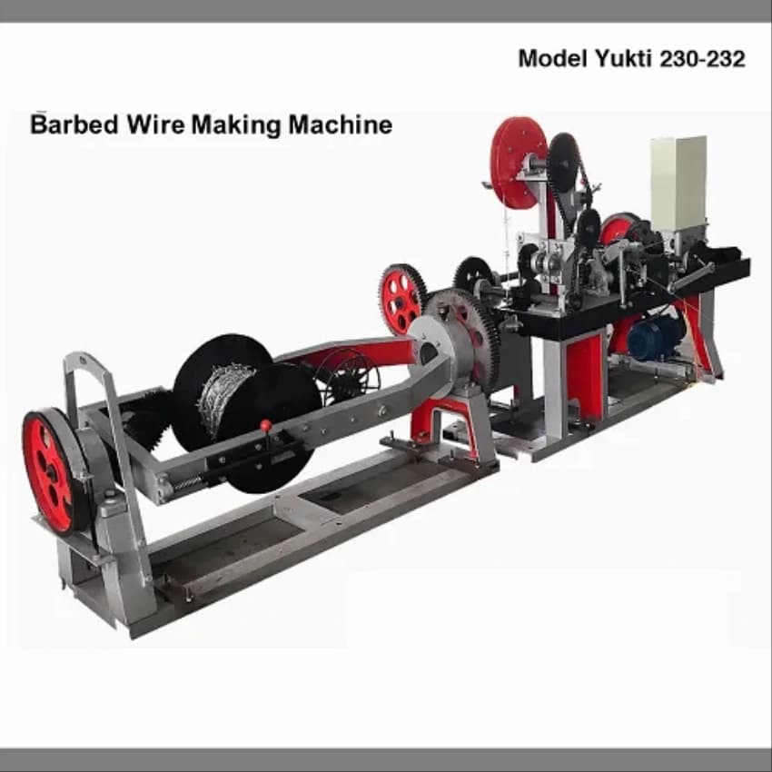 Mild Steel Fully Automatic Barbed Fencing Wire Making Machine Low Price, Packaging Size: 2300mmx1450mmx1450mm, 1000kg