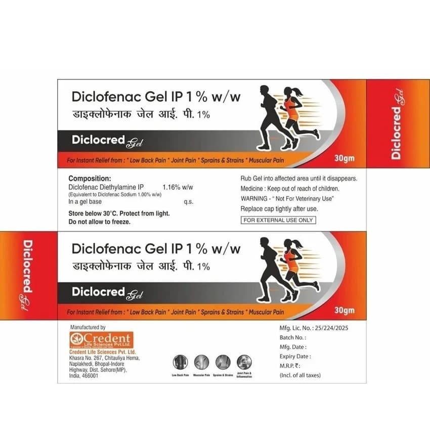 Diclocred Diclofenac Gel IP