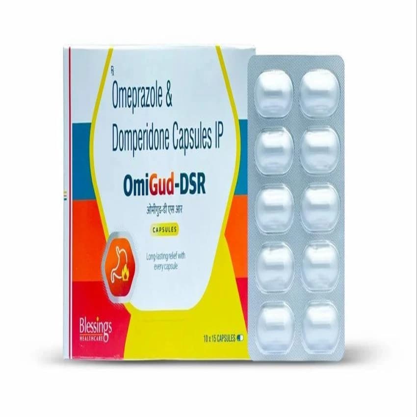 Omeprazole & Domperidone DSR Capsules, Strength: 50 mg