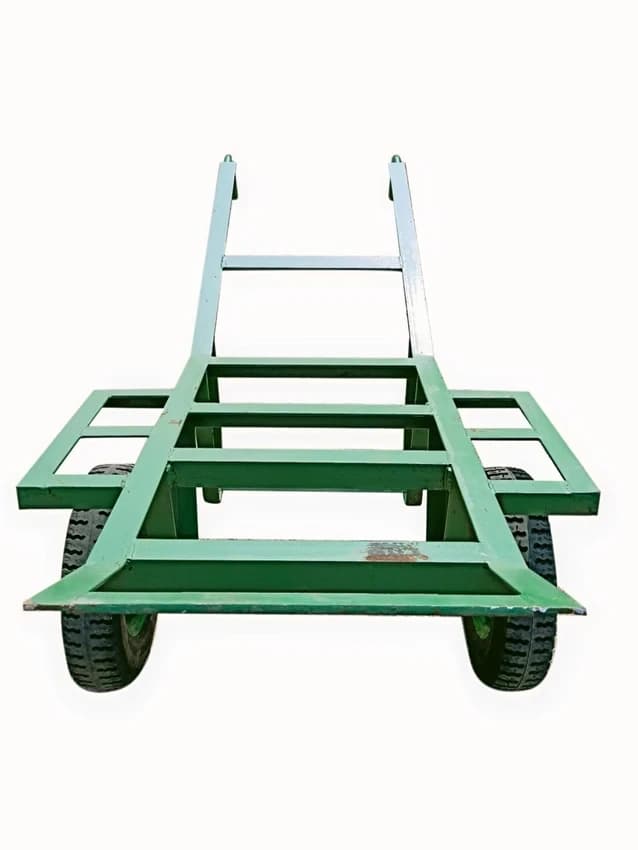 700Kg Green Mild Steel Bale Trolley