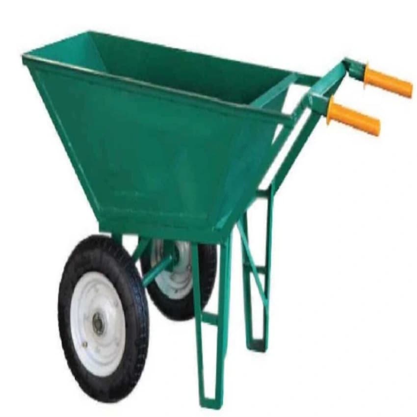 Double Wheel Barrow, For Construction, Load Capacity: 4 Cft
