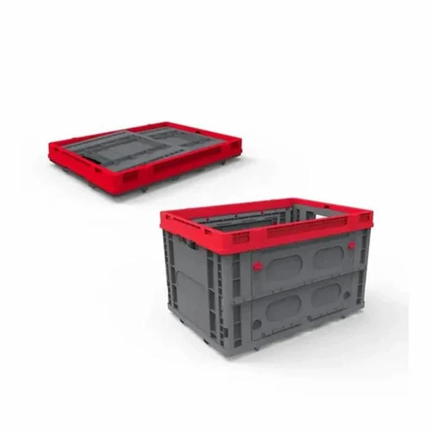 Rectangular Hefty Folding Basket With Top Cover, For Storage