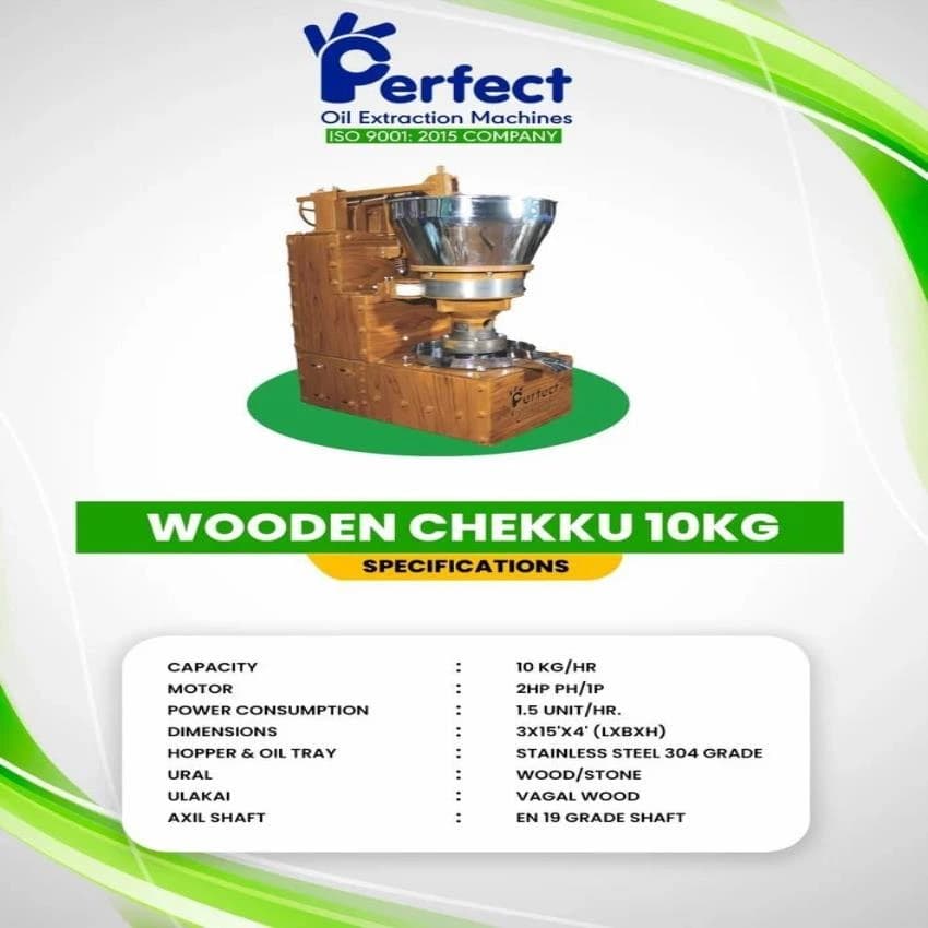 30 KG Automatic Wooden Chekku Rotary Oil Machine, Capacity: 18 kg/batch