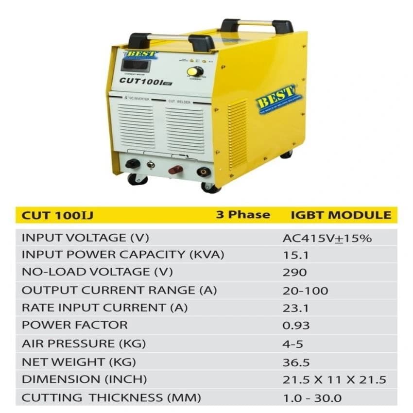 BEST Cut 100 Plasma Cutting Machines, Automation Grade: Manual, Max Cutting Thickness: 0-25 MM