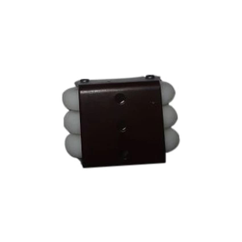 Black And White Rubber Six Wheels Casters, 4 Inch